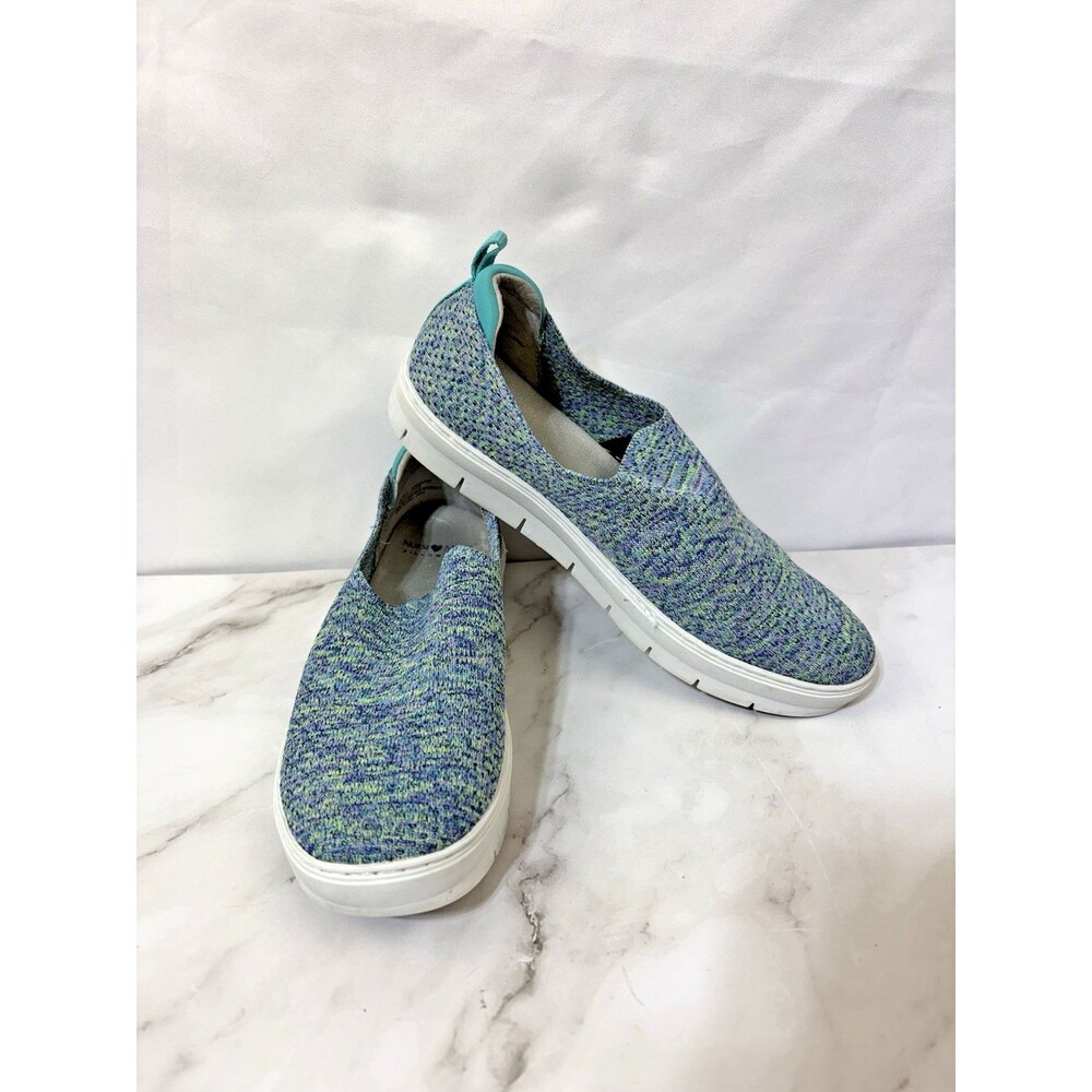 Nurse Mates Adela Slip on Shoes Blue Green Womens Size 7.5 Lightweight